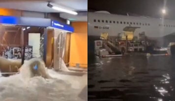 Απίστευτα βίντεο: Πλημμύρισε το αεροδρόμιο της Φρανκφούρτης, ματαιώνονται πτήσεις