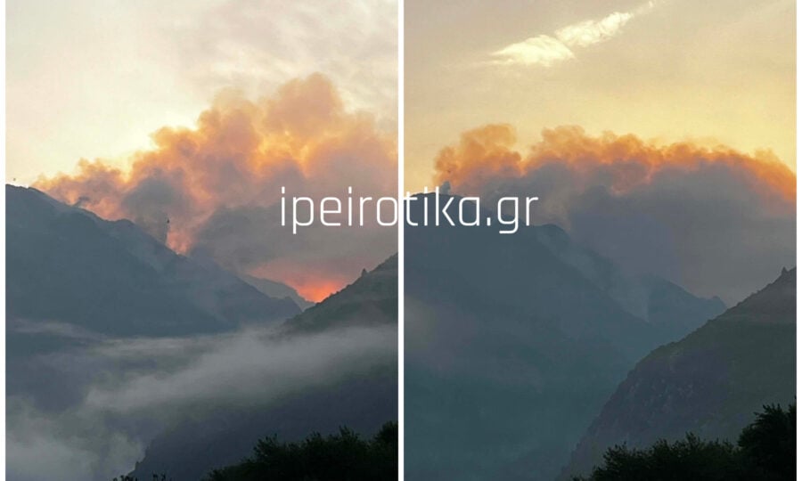 Σε εξέλιξη η φωτιά στην Τραπεζίτσα Κόνιτσας – Ενισχύθηκαν οι πυροσβεστικές δυνάμεις