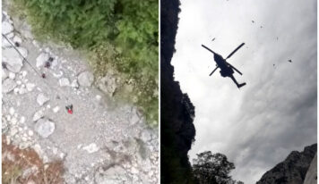 Βίντεο: Η διάσωση του Ελβετού πεζοπόρου με Super Puma από το Φαράγγι του Βίκου