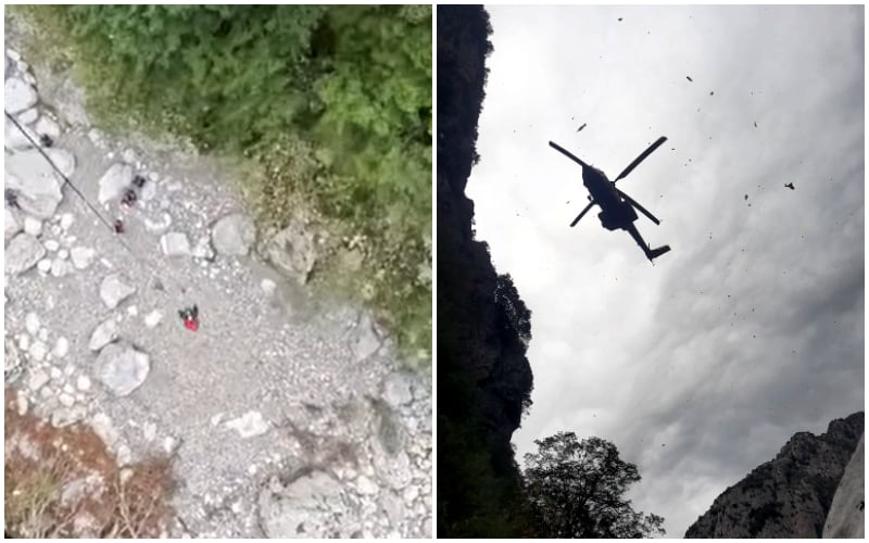 Βίντεο: Η διάσωση του Ελβετού πεζοπόρου με Super Puma από το Φαράγγι του Βίκου